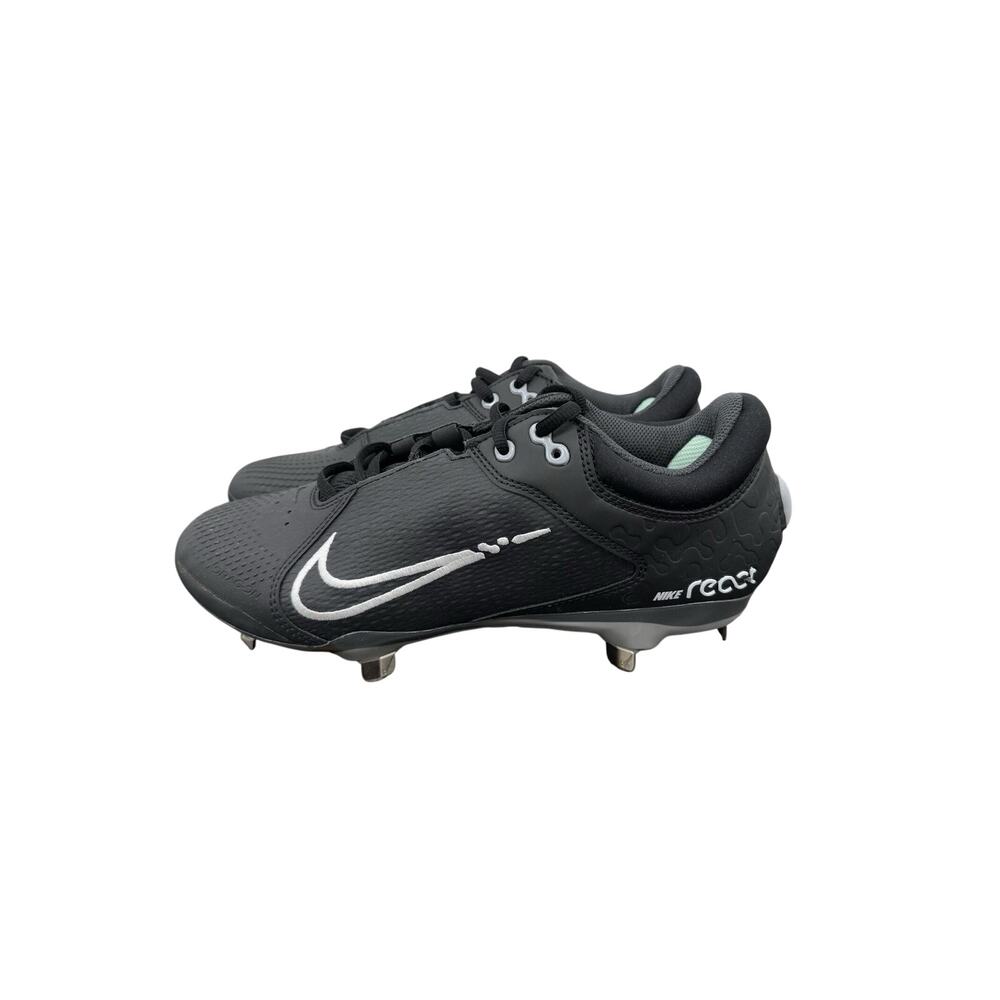 Nike Hyperdiamond 4 Elite Metal Fastpitch Softball Cleats Black White Womens 8.5